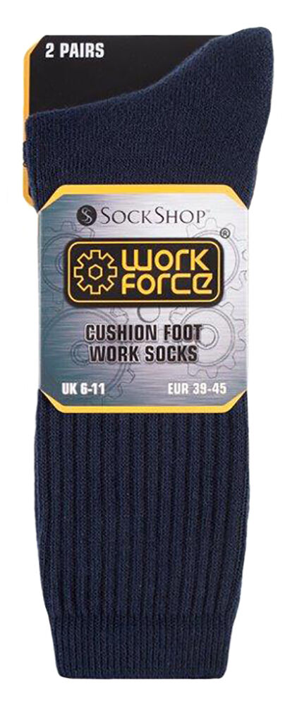 Workforce - 4 Pack Men Cushioned Padded Work Boot Socks with Arch Support WFH377 - Picture 7 of 10