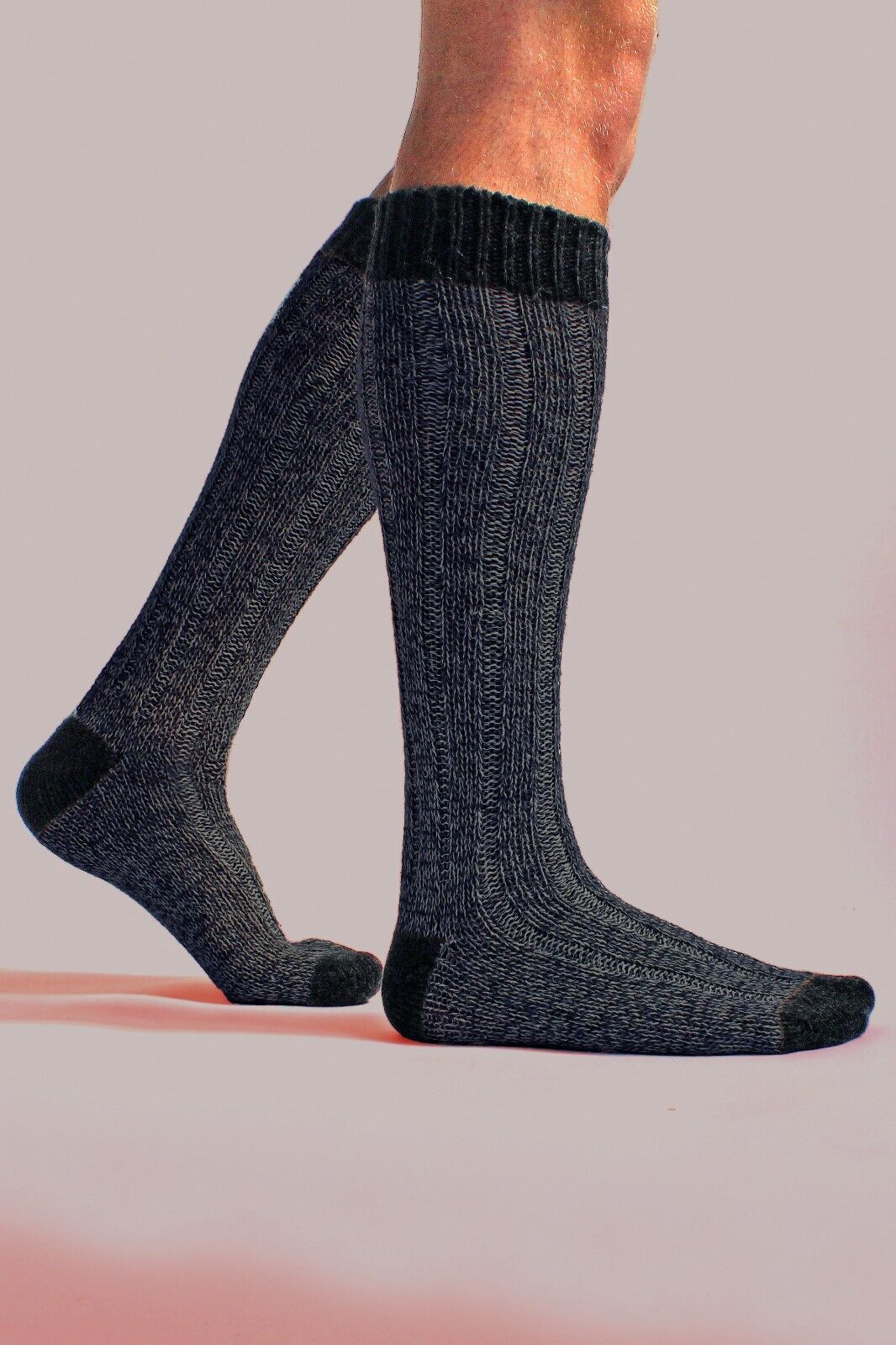 Workforce - extra lange kniehohe warme Wollstiefelsocken für Herren - Bild 8 von 15