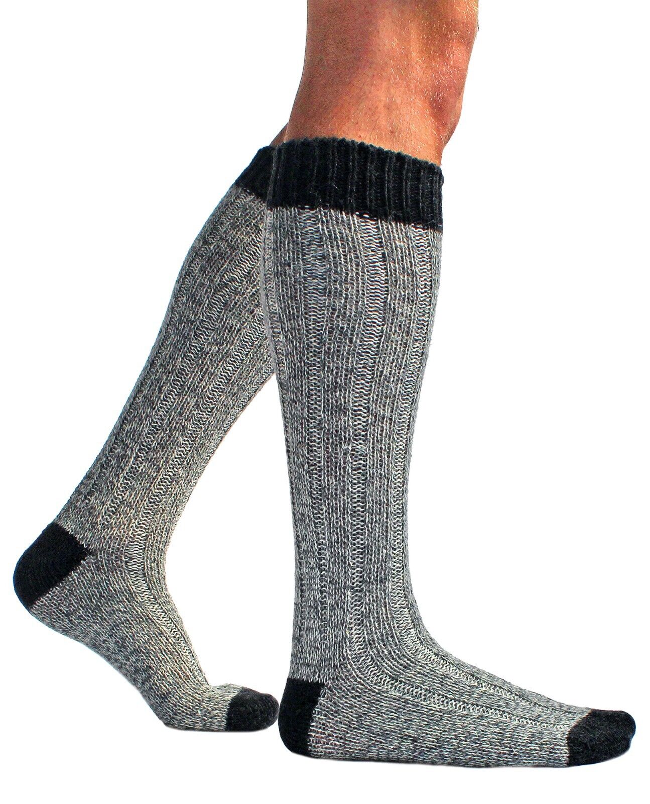 Workforce - extra lange kniehohe warme Wollstiefelsocken für Herren - Bild 11 von 15