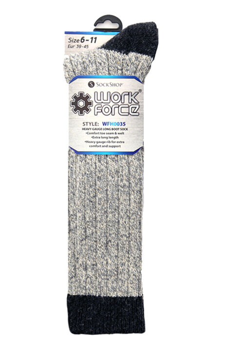 Workforce - extra lange kniehohe warme Wollstiefelsocken für Herren - Bild 12 von 15