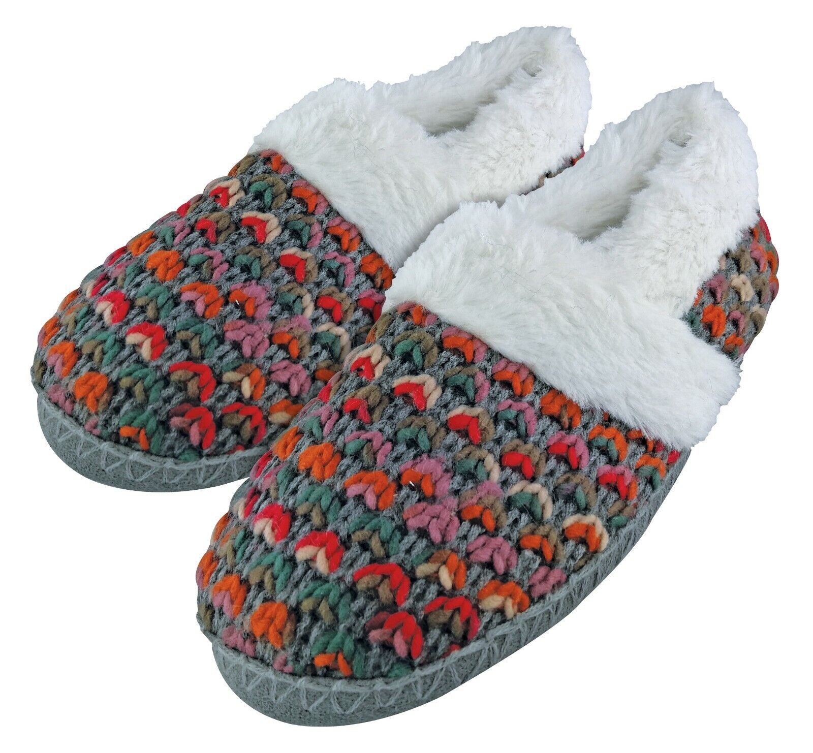 Dunlop - Damen/Damen warme niedliche Luxus flauschige bequem gestrickte Hausschuhe - Bild 6 von 17