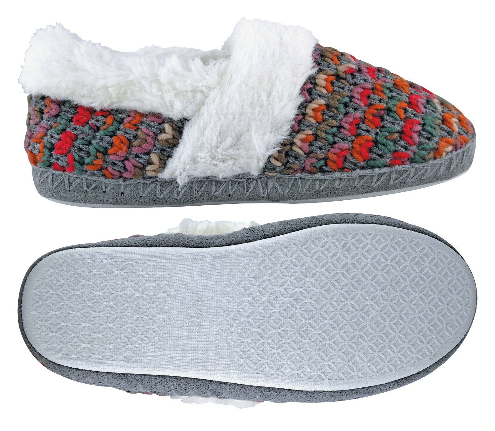 Dunlop - Damen/Damen warme niedliche Luxus flauschige bequem gestrickte Hausschuhe - Bild 9 von 17