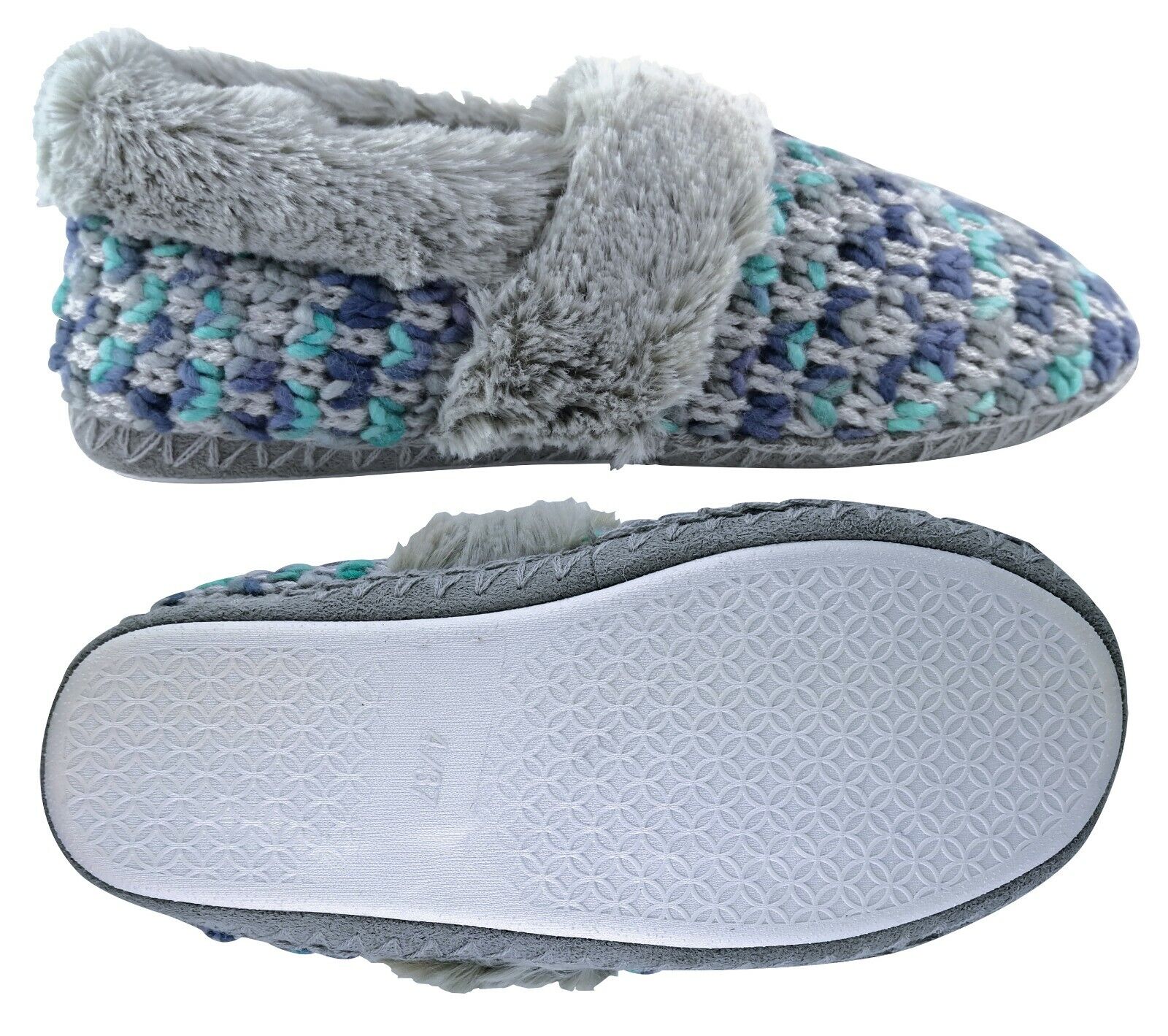 Dunlop - Damen/Damen warme niedliche Luxus flauschige bequem gestrickte Hausschuhe - Bild 13 von 17
