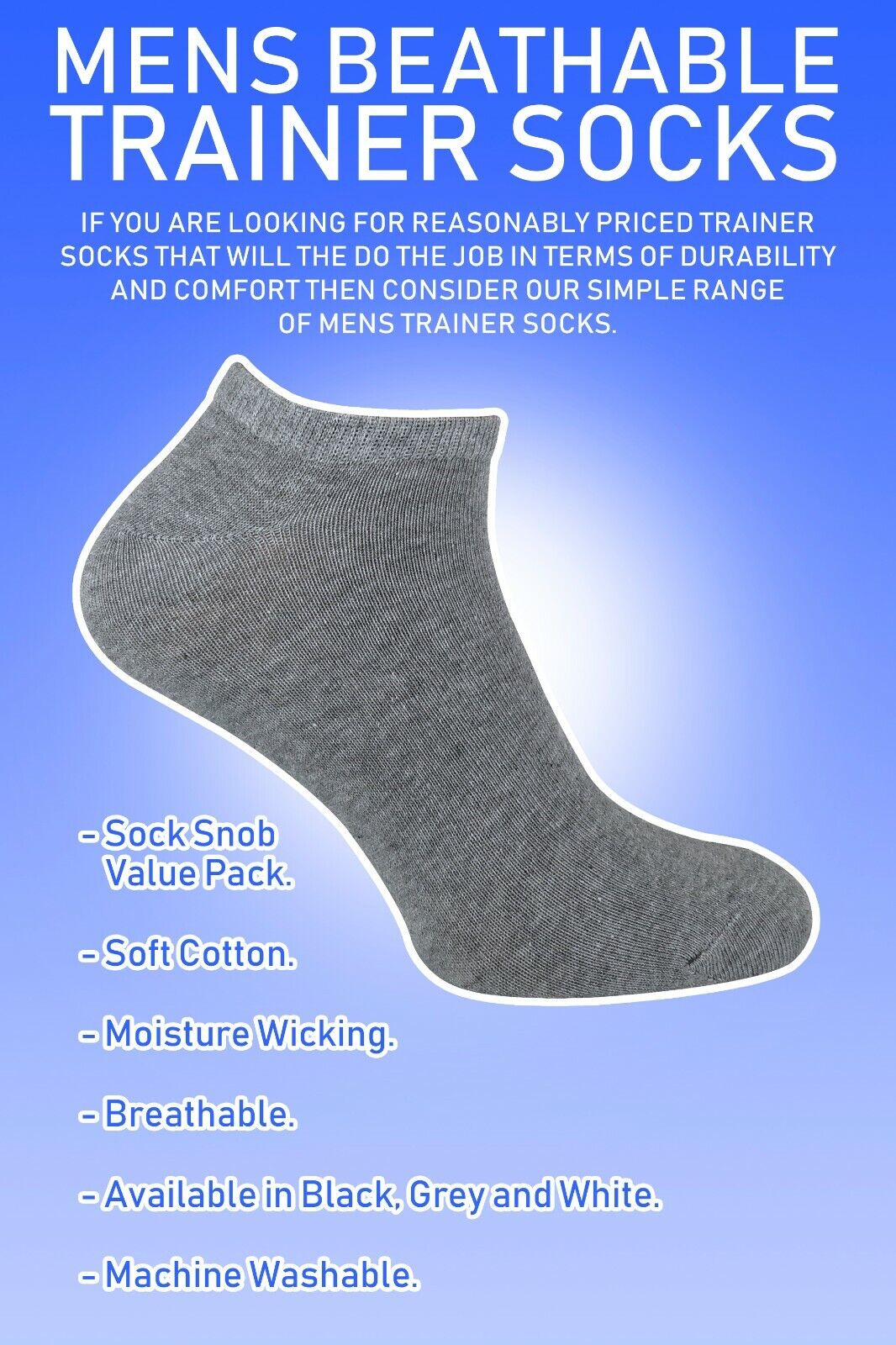 SOCK SNOB - 6 Pairs Mens Kids Cotton Low Cut Short Quarter Gym / Trainer Socks - Picture 15 of 23