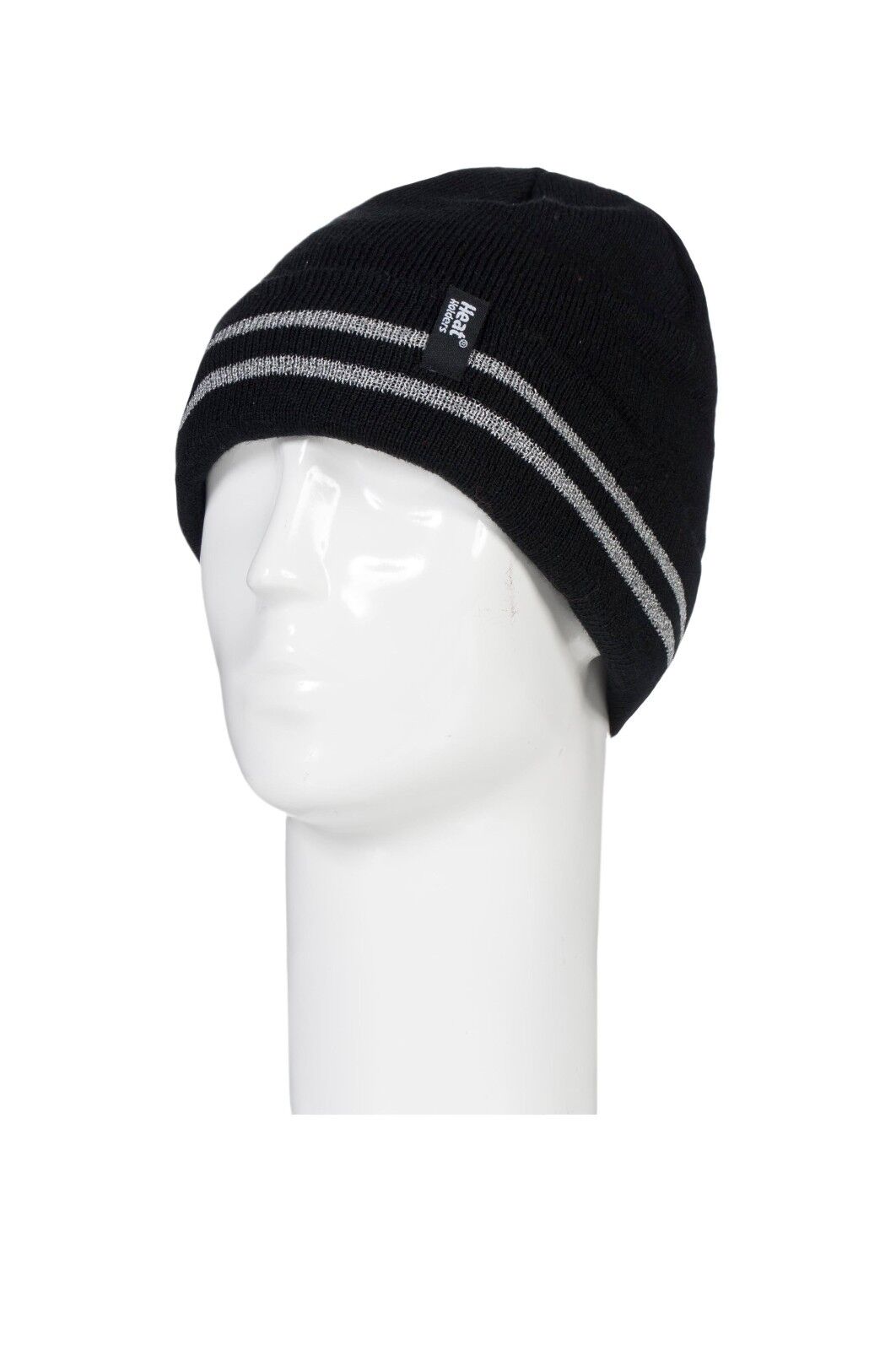 Heat Holders - Mens Hi Viz / Vis Reflective Thermal Fleece Lined Turn Over Hat - Picture 4 of 11
