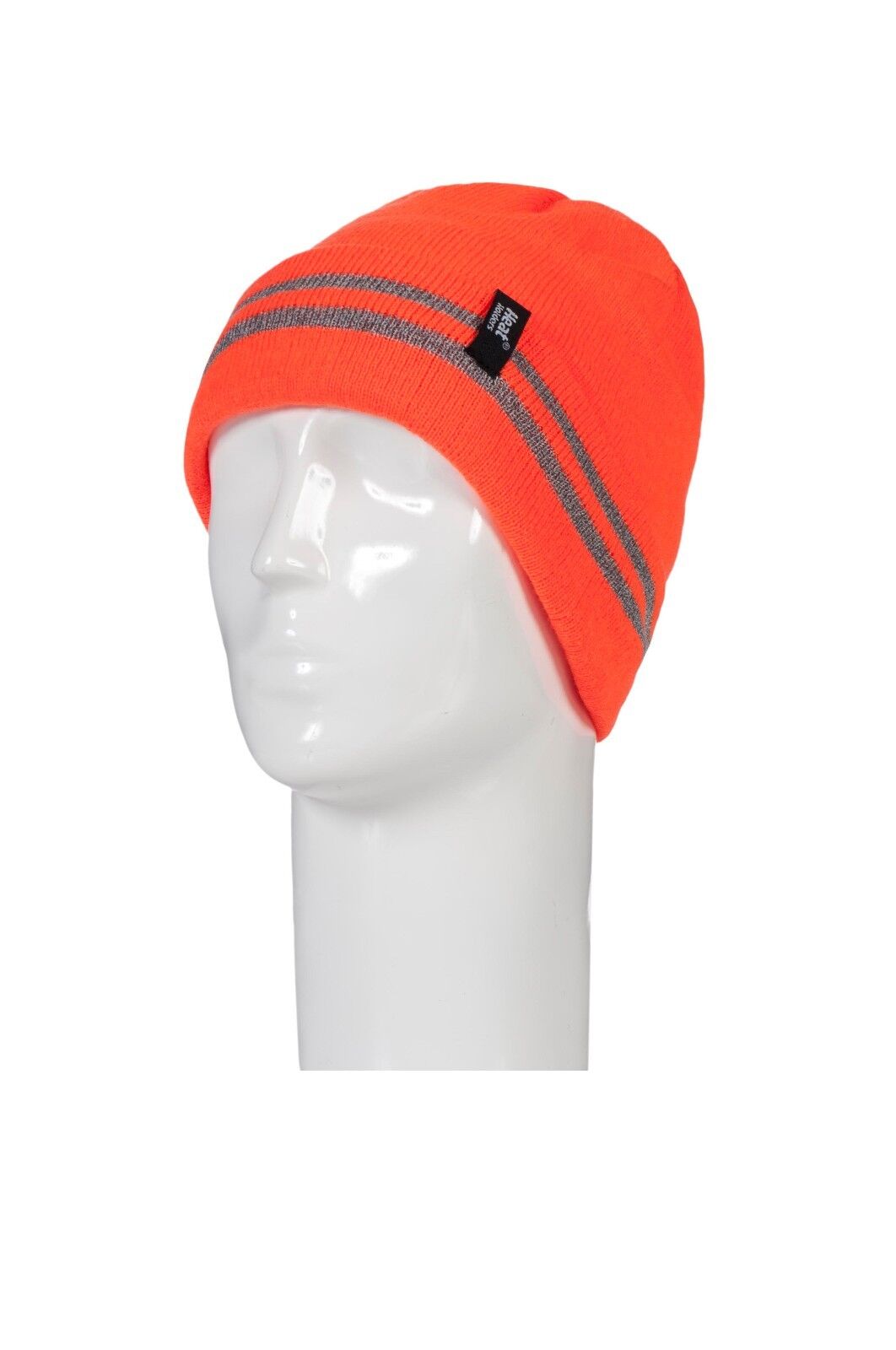 Heat Holders - Mens Hi Viz / Vis Reflective Thermal Fleece Lined Turn Over Hat - Picture 7 of 11
