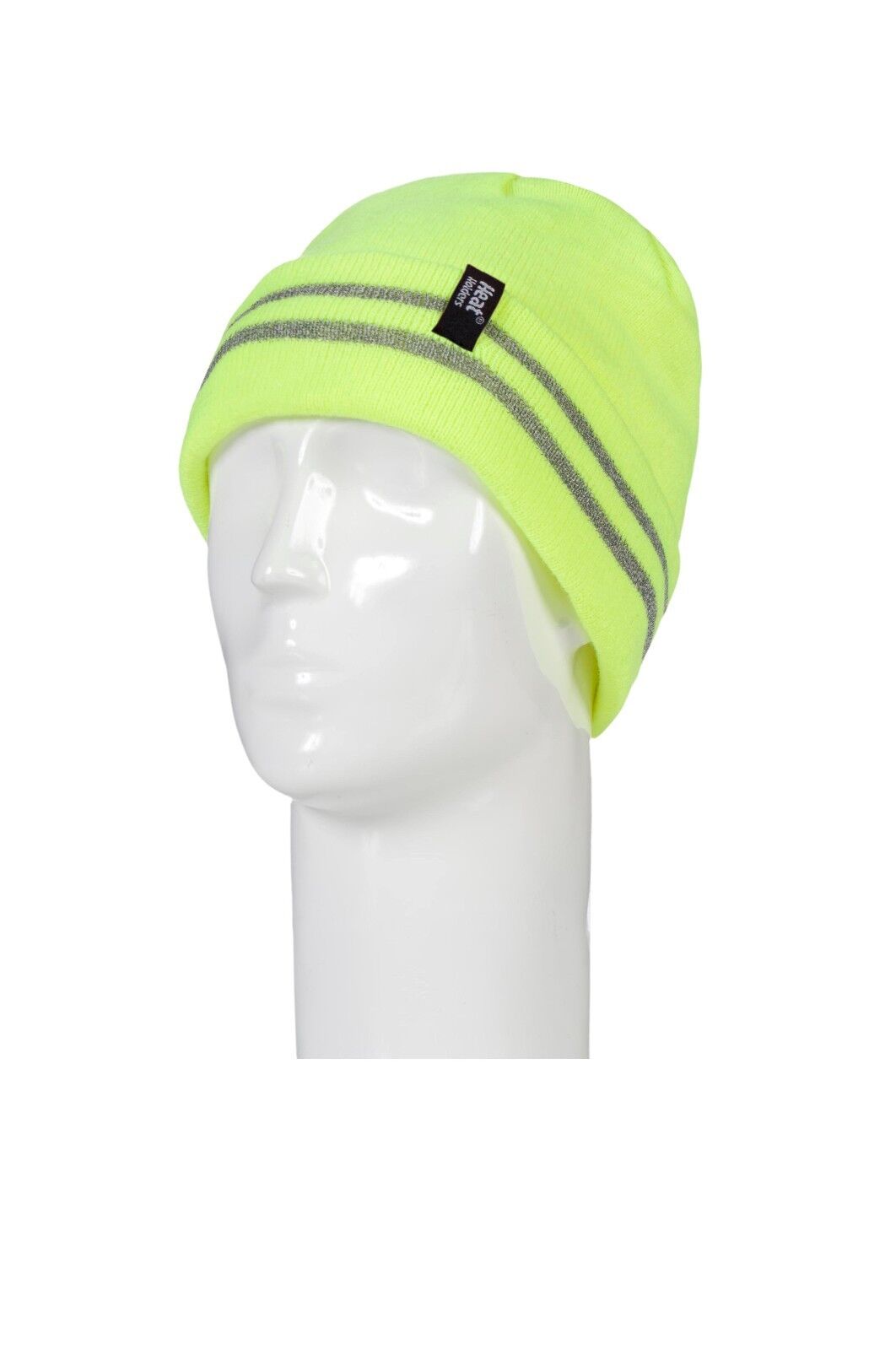 Heat Holders - Mens Hi Viz / Vis Reflective Thermal Fleece Lined Turn Over Hat - Picture 10 of 11