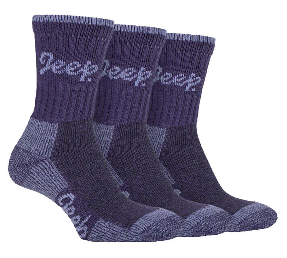 Jeep - 3er-Pack Baumwolle Outdoor Wanderschuh Socken für Damen/Damen - Bild 2 von 9