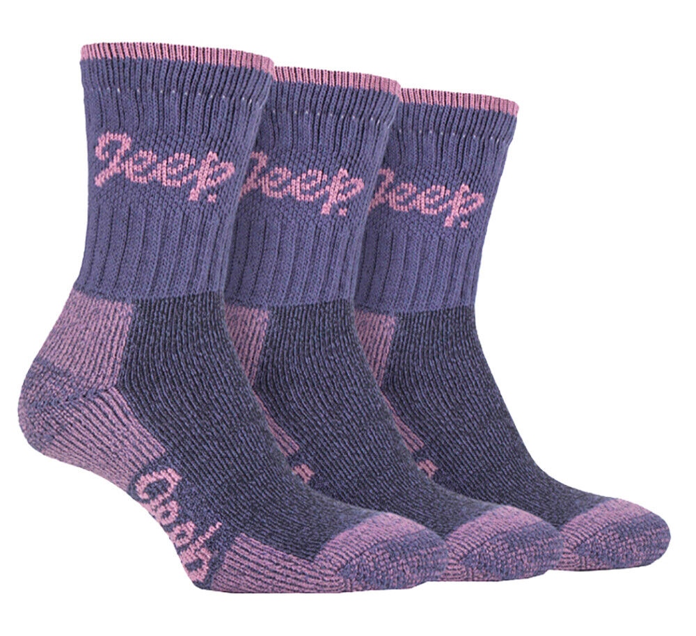 Jeep - 3er-Pack Baumwolle Outdoor Wanderschuh Socken für Damen/Damen - Bild 4 von 9