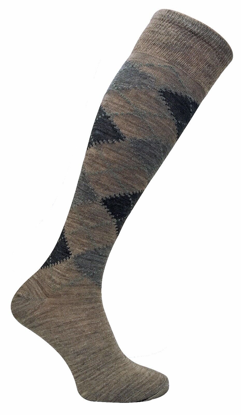3 paires homme fines chaud tres longue hautes laine chaussettes en gris / marron - Imagen 8 de 13