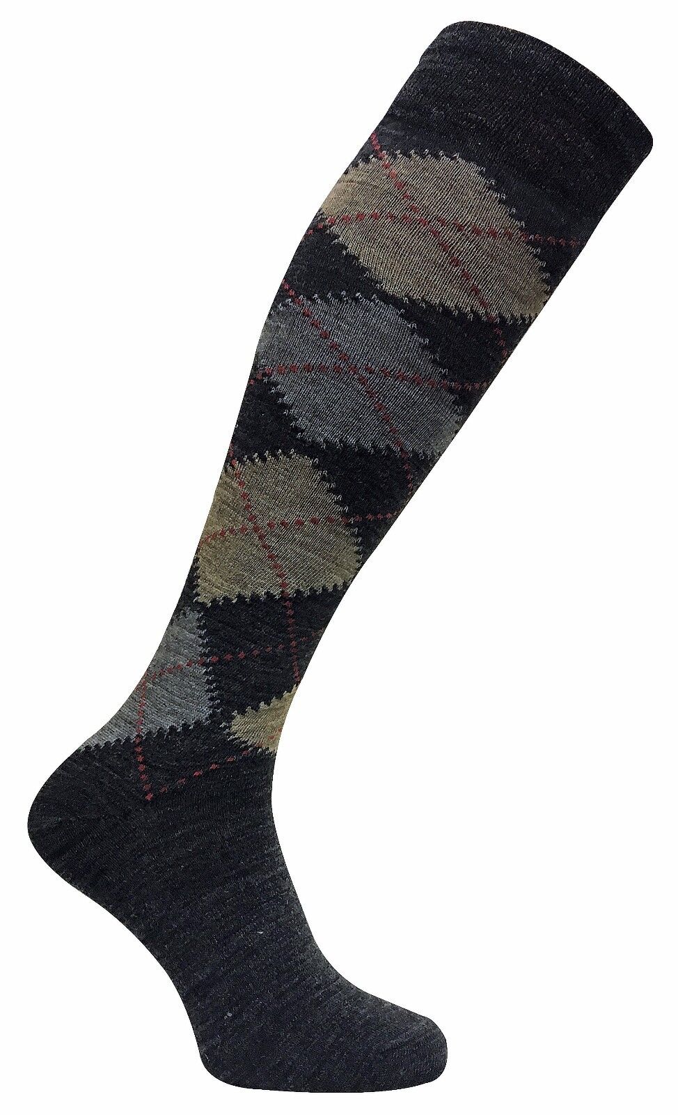 3 paires homme fines chaud tres longue hautes laine chaussettes en gris / marron - Imagen 12 de 13